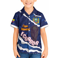 Custom Ecuador 2026 Football Kid Hawaiian Shirt Come On La Tri Grunge Style