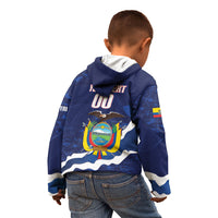 Custom Ecuador 2026 Football Kid Hoodie Come On La Tri Grunge Style