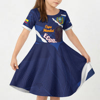 Custom Ecuador 2026 Football Kid Short Sleeve Dress Come On La Tri Grunge Style