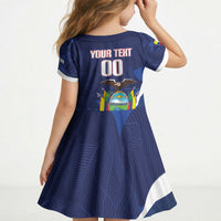 Custom Ecuador 2026 Football Kid Short Sleeve Dress Come On La Tri Grunge Style
