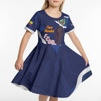 Custom Ecuador 2026 Football Kid Short Sleeve Dress Come On La Tri Grunge Style