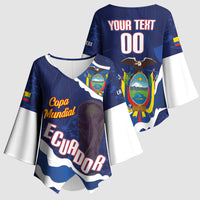 Custom Ecuador 2026 Football Kimono Sleeve Blouse Come On La Tri Grunge Style