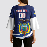 Custom Ecuador 2026 Football Kimono Sleeve Blouse Come On La Tri Grunge Style