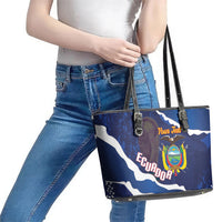 Custom Ecuador 2026 Football Leather Tote Bag Come On La Tri Grunge Style