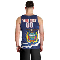 Custom Ecuador 2026 Football Men Tank Top Come On La Tri Grunge Style