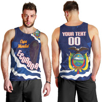 Custom Ecuador 2026 Football Men Tank Top Come On La Tri Grunge Style