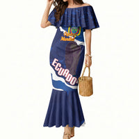 Custom Ecuador 2026 Football Mermaid Dress Come On La Tri Grunge Style