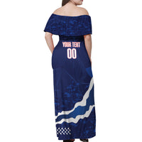Custom Ecuador 2026 Football Off Shoulder Maxi Dress Come On La Tri Grunge Style