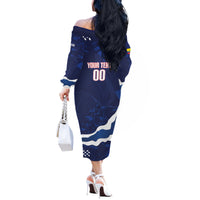 Custom Ecuador 2026 Football Off The Shoulder Long Sleeve Dress Come On La Tri Grunge Style