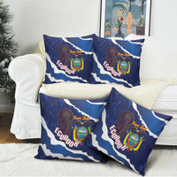 Custom Ecuador 2026 Football Pillow Cover Come On La Tri Grunge Style