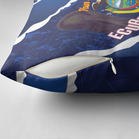 Custom Ecuador 2026 Football Pillow Cover Come On La Tri Grunge Style