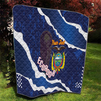 Custom Ecuador 2026 Football Quilt Come On La Tri Grunge Style