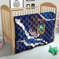 Custom Ecuador 2026 Football Quilt Come On La Tri Grunge Style