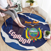 Custom Ecuador 2026 Football Round Carpet Come On La Tri Grunge Style