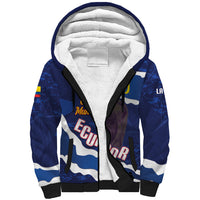 Custom Ecuador 2026 Football Sherpa Hoodie Come On La Tri Grunge Style