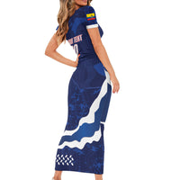 Custom Ecuador 2026 Football Short Sleeve Bodycon Dress Come On La Tri Grunge Style