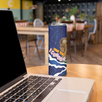 Custom Ecuador 2026 Football Skinny Tumbler Come On La Tri Grunge Style