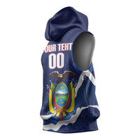Custom Ecuador 2026 Football Sleeveless Hoodie Come On La Tri Grunge Style