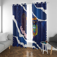 Custom Ecuador 2026 Football Window Curtain Come On La Tri Grunge Style