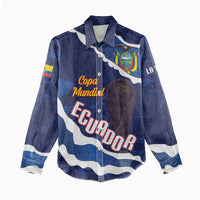 Custom Ecuador 2026 Football Women Casual Shirt Come On La Tri Grunge Style