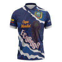 Custom Ecuador 2026 Football Zipper Polo Shirt Come On La Tri Grunge Style