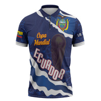 Custom Ecuador 2026 Football Zipper Polo Shirt Come On La Tri Grunge Style