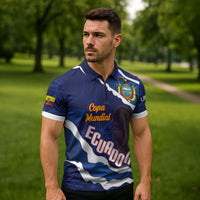 Custom Ecuador 2026 Football Zipper Polo Shirt Come On La Tri Grunge Style
