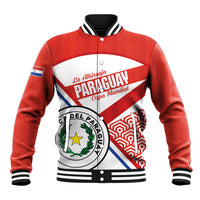 Custom Paraguay 2026 Football Baseball Jacket Come On La Albirroja