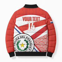 Custom Paraguay 2026 Football Bomber Puffer Jacket Come On La Albirroja