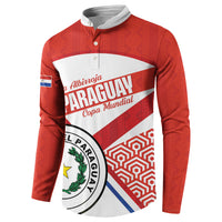 Custom Paraguay 2026 Football Button Sweatshirt Come On La Albirroja