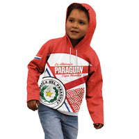 Custom Paraguay 2026 Football Kid Hoodie Come On La Albirroja