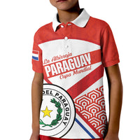 Custom Paraguay 2026 Football Kid Polo Shirt Come On La Albirroja