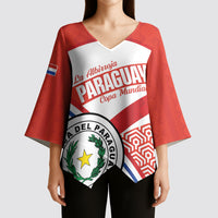 Custom Paraguay 2026 Football Kimono Sleeve Blouse Come On La Albirroja