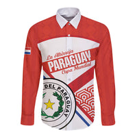 Custom Paraguay 2026 Football Long Sleeve Button Shirt Come On La Albirroja