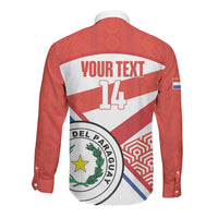 Custom Paraguay 2026 Football Long Sleeve Button Shirt Come On La Albirroja
