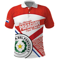 Custom Paraguay 2026 Football Polo Shirt Come On La Albirroja