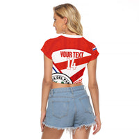 Custom Paraguay 2026 Football Raglan Cropped T Shirt Come On La Albirroja