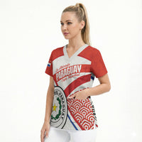 Custom Paraguay 2026 Football Scrub Top Come On La Albirroja