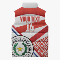 Custom Paraguay 2026 Football Sleeveless Puffer Jacket Come On La Albirroja