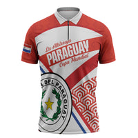 Custom Paraguay 2026 Football Zipper Polo Shirt Come On La Albirroja