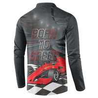 Racing Car 2025 Button Sweatshirt GP Circuits Born To Speed - Wonder Print Shop