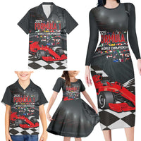 Racing Car 2025 Family Matching Long Sleeve Bodycon Dress and Hawaiian Shirt GP Circuits Born To Speed - Wonder Print Shop