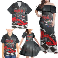 Racing Car 2025 Family Matching Off Shoulder Maxi Dress and Hawaiian Shirt GP Circuits Born To Speed - Wonder Print Shop