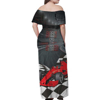 Racing Car 2025 Family Matching Off Shoulder Maxi Dress and Hawaiian Shirt GP Circuits Born To Speed - Wonder Print Shop