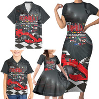 Racing Car 2025 Family Matching Short Sleeve Bodycon Dress and Hawaiian Shirt GP Circuits Born To Speed - Wonder Print Shop