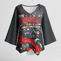 Racing Car 2025 Kimono Sleeve Blouse GP Circuits Born To Speed - Wonder Print Shop