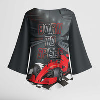 Racing Car 2025 Kimono Sleeve Blouse GP Circuits Born To Speed - Wonder Print Shop