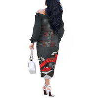 Racing Car 2025 Off The Shoulder Long Sleeve Dress GP Circuits Born To Speed - Wonder Print Shop