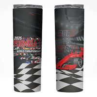 Racing Car 2025 Skinny Tumbler GP Circuits Born To Speed - Wonder Print Shop