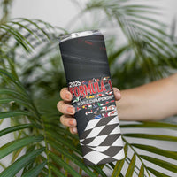 Racing Car 2025 Skinny Tumbler GP Circuits Born To Speed - Wonder Print Shop